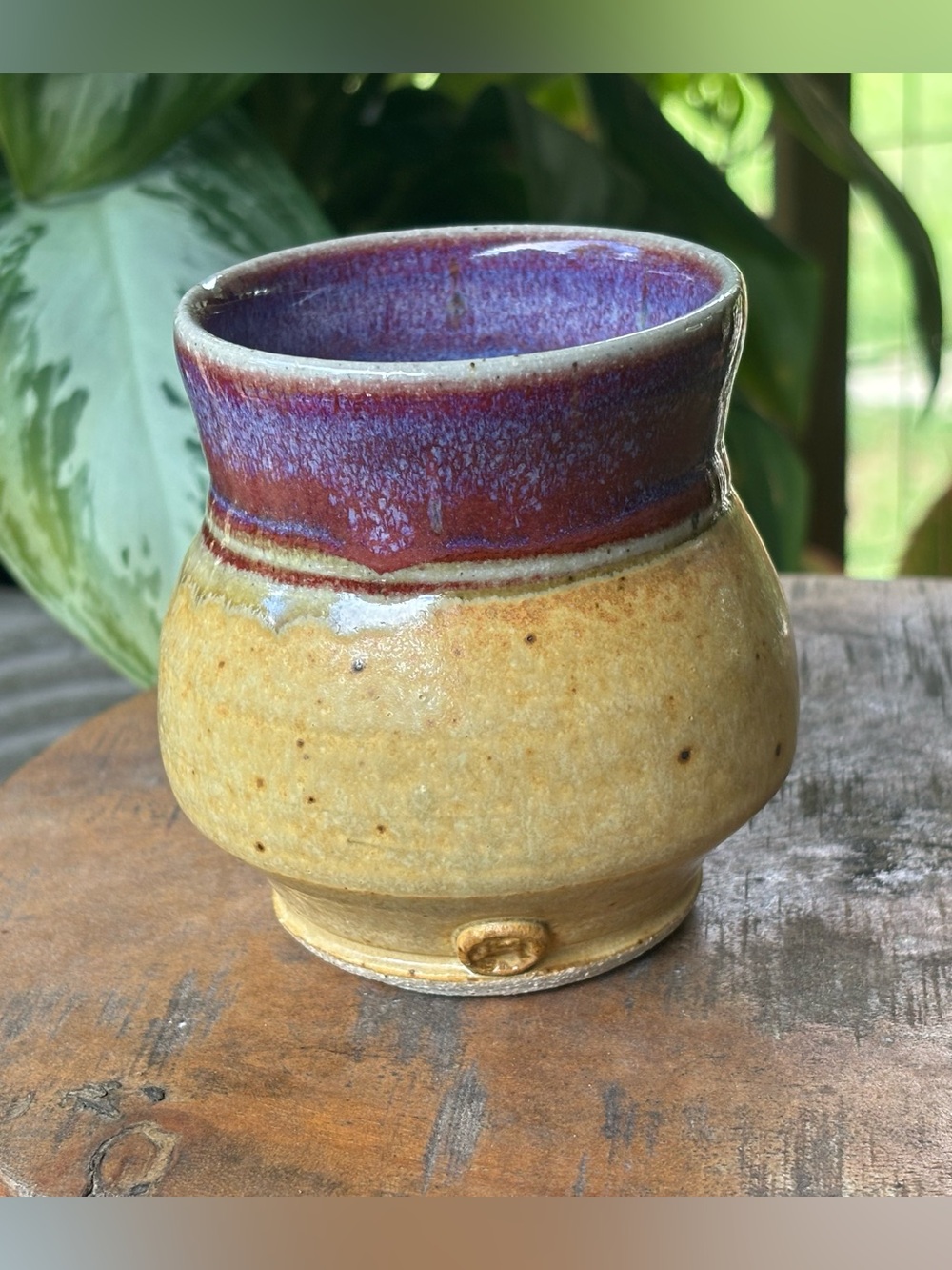 Handmade Thrown Glazed Pottery Cup